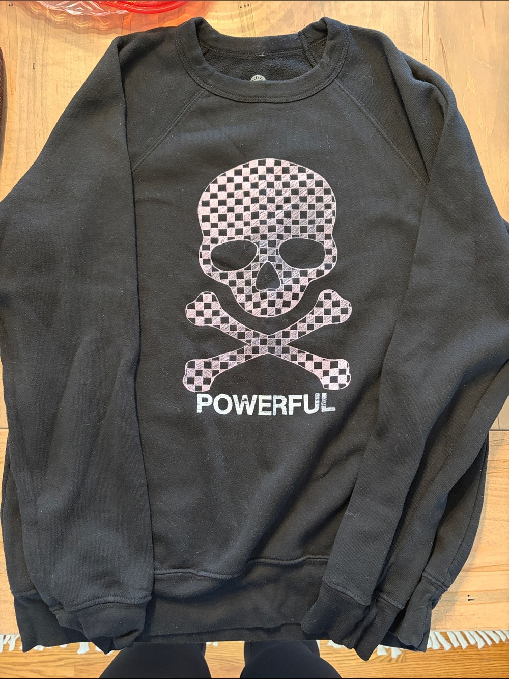 GUC: Soulcycle Black women’s Crewneck Sweater with Pink Skull